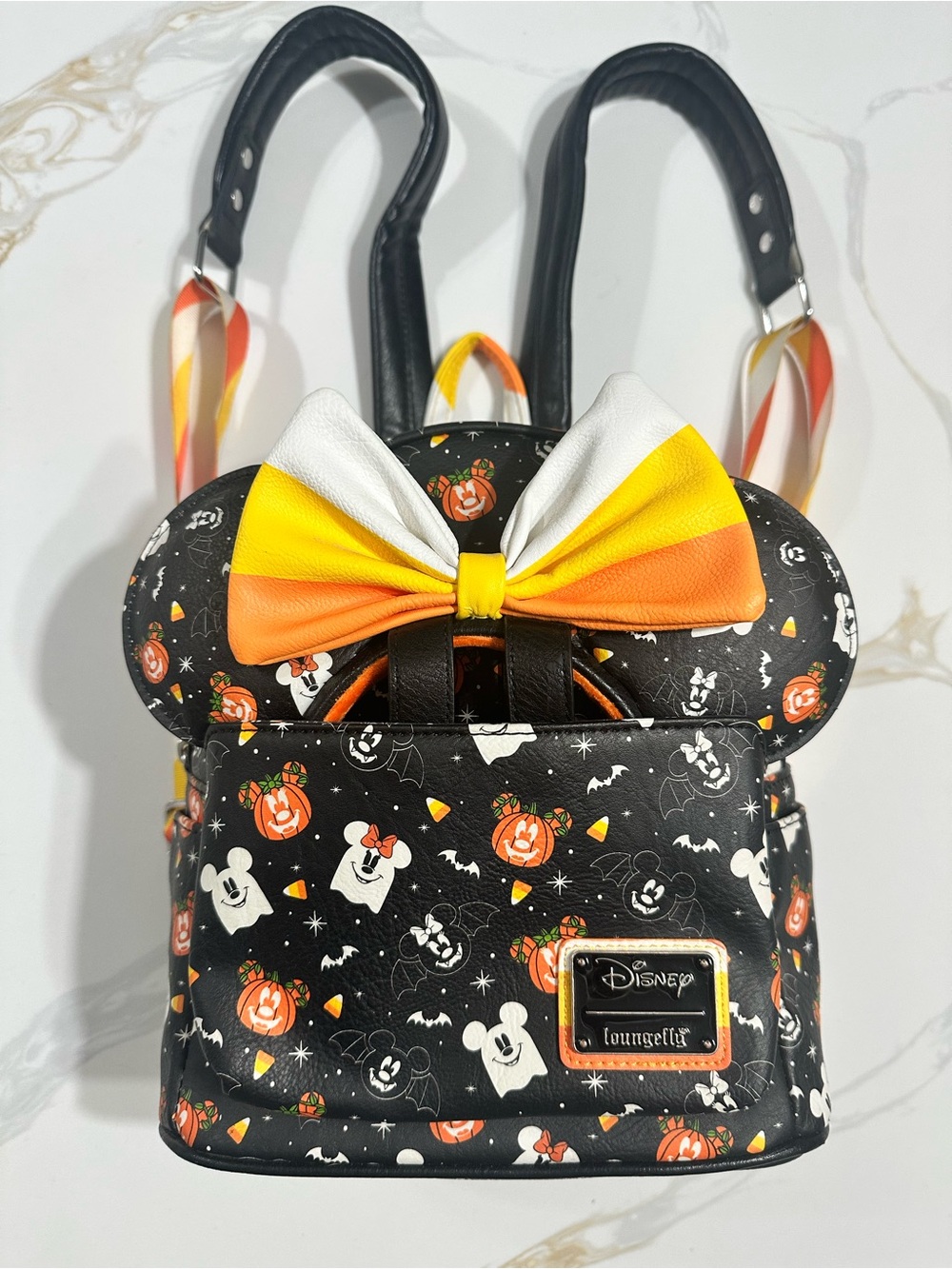 Loungefly Disney Halloween mini ear holding Backpack w/ Ears Set